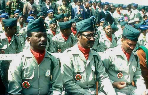 Ethiopian soldiers during the DERG period